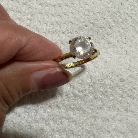 Jewelry 14 K Gold Plated Stamped Cz Beautiful Ring Poshmark